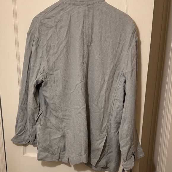 Madewell Textured Light green Gray Blazer linen blend new without tags xl - Picture 4 of 6